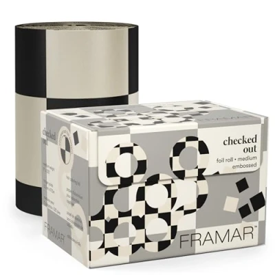 Image of FRAMAR Checked Out Hair Foil Foils For Highlighting, Roll, Color Rolls, Salon Highlighting Kit, Stylist 320 f
