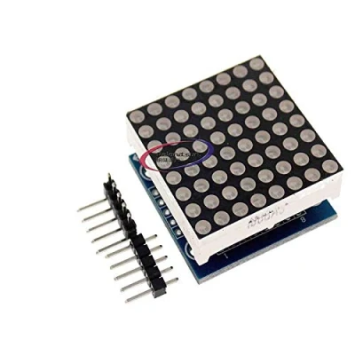 Image of Reland Sun Seamless Cascadable MAX 7219 PIC 8x8 Dot Matrix Display LED 5.5V Control Module (Red)