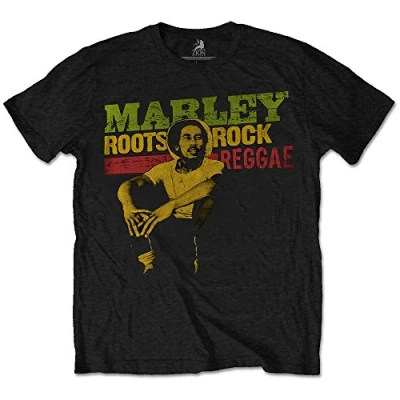 Image of Bob Marley Men&#039;s Roots, Rock, Reggae T Shirt Black, XX (Manufacturer Size:XX Large)