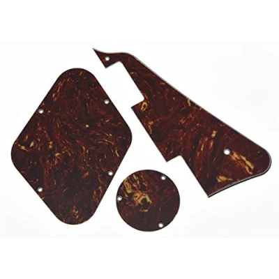 Image of KAISH Vintage Tortoise LP Standard Pickguard and Rear Control Plate Switch Cavity Covers for Les Paul Made in USA