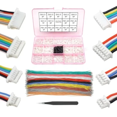 Image of SH1.0 to PB1.25 Pre Crimped Cables and Connectors Kit Compatible with JST SH 1.0mm Molex PicoBlade 1.25mm for I2C Qwiic Stemma QT Wire FPV Drone Flight Controller SpeedyBee F405 Holybro Kakute H7