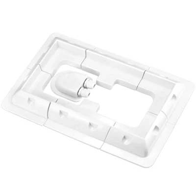 Image of QWORK® Solar Panel Mounting Brackets , Drill Free Corners of Components Support Kit for Rvs, Campers, Roofs White, 7 Piece