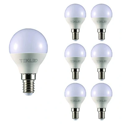 Image of TEKLED® P45 Golf Ball LED Bulbs E14 Small Edison Screw Energy Saving 6W Light Bulb 50W Incandescent Equivalent 4000K 560LM NONDIMMABLE 6 Pack Cool White