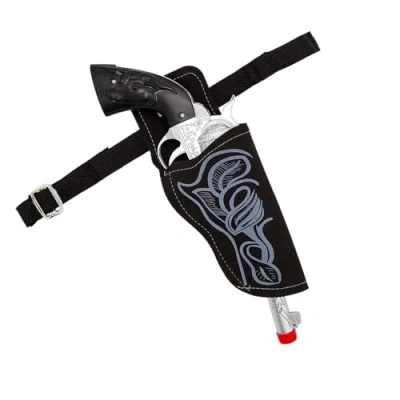Image of Wicked Costumes Western Cowboy Gun &amp; Holster Fancy Dress Accessory (Black)