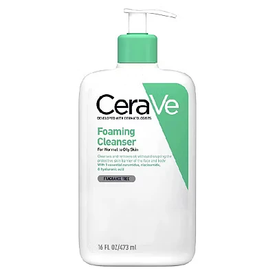 Image of CeraVe Foaming Cleanser with Niacinamide for Normal to Oily Skin 473ml