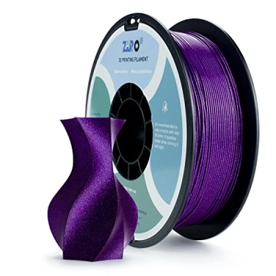 Image of ZIRO PLA Glitter Filament 1.75mm, 3D Printer Diamond Series 1.75 1kg (2.2lbs), Dimensional Accuracy +/ 0.03mm, Purple