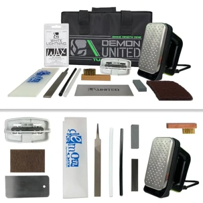 Image of Demon Complete Basic Tune Kit with Wax Everything Needed to do a and for Your Skis Snowboard