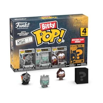 Image of Funko Bitty Pop! Lord Of the Rings Witch King 4PK​ and A Surprise Mystery Mini Figure 0.9 Inch (2.2 Cm) Collectable Stackable Display Shelf Included Gift Idea