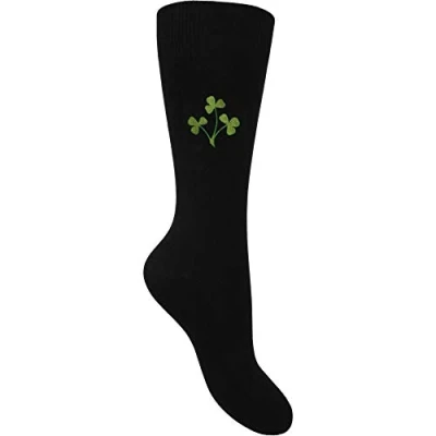 Image of TeddyTs Men&#039;s Ireland Rugby Embroidered Irish Shamrock Socks (UK 11 13, Green Embroidery)