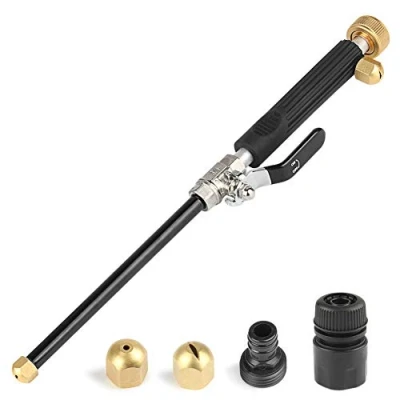 Image of GES Jet High Pressure Power Washer, Hose Nozzle Washer Wand Extendable Garden End, Glass Window Cleaning Sprayer Home Car Water Washing (Jet Type + Fan Type+Black)