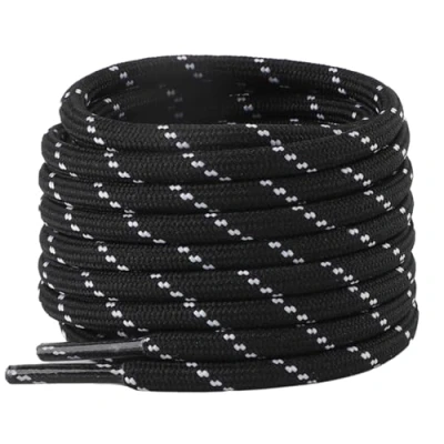 Image of riemot Unisex&#039;s Flat Replacement Shoelaces, Black and White, 140