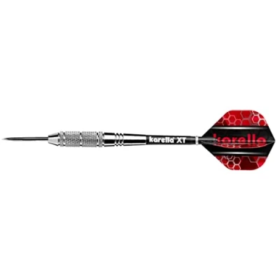 Image of Karella Steeldart XT 3 22g Barrel Length 56mm Darts for Beginners Red Silver