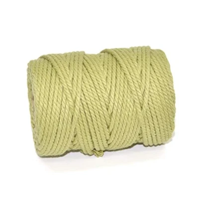 Image of 50M Spools Everlasto 3 Strand Soft Cotton Coloured Macrame Craft Cord (3.5mm approx) (SAGE GREEN)