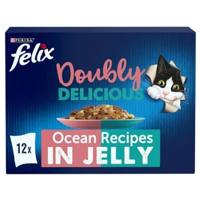 Image of FELIX Doubly Delicious Ocean Recipes Wet Cat Food 12x85g
