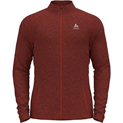Image of Odlo Men Long sleeved shirt with zipper TENCIA, ketchup melange, S