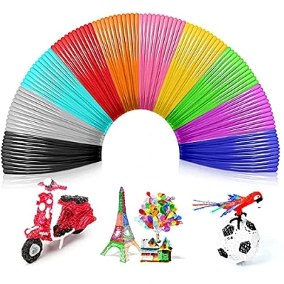 Image of XINGHE 3D Pen Filament Printer Refills PLA 1.75mm Printing Filament, 12 Colors, Each Color 16.4ft