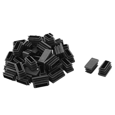 Image of sourcingmap Plastic Table Chair Leg Feet Tube Pipe Insert End Cap 25mm x 12mm 40 PCS Black