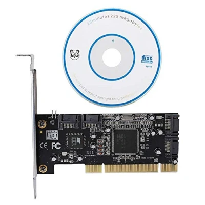 Image of PCI Controller Card,PCI SATA 4 Port to Internal 1.5Gbps Sil3114 Chipset RAID Card with interface,Support Windows 98SE/Me/2000/XP/ NT4.0/XP 64 bit/Vista