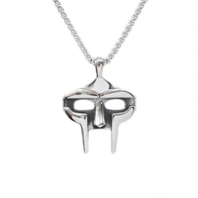 Image of Vintage Mf Doom Mask Pendant Necklace For Men Women Stainless Steel Punk Fashion Egyptian Amulet Jewelry Gifts