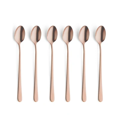 Image of Amefa Austin 6 Latte Spoons Matte Copper