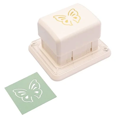 Image of Vaessen Creative Magnetic Paper Punch 3D Pop Up Butterfly 3,8 x 4,6 cm Circle Cutter for Crafting and Card Making