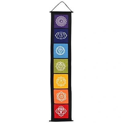 Image of Something Different Chakra Symbol Banner, Fabric, Multi Colour, 29 x 0.2 154 cm