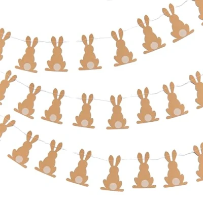 Image of Amscan 9913400 Easter Bunny Craft Paper Garland Bunting Decoration 178cm