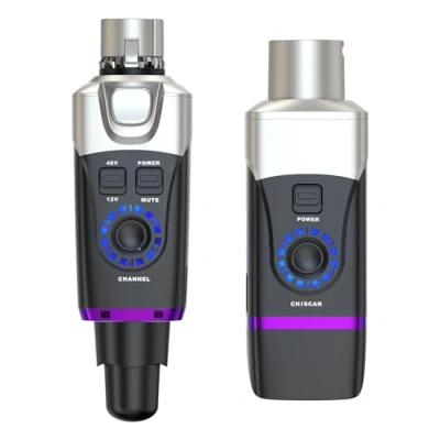 Image of Xvive U35C XLR Plug on Wireless System for Condenser Microphone with 48V/12V Phantom Power (5.8GHz)