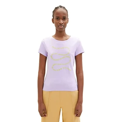 Image of TOM TAILOR Denim Ladie&#039;s 1035383 T Shirt, 31042 Lilac Vibe, XXL
