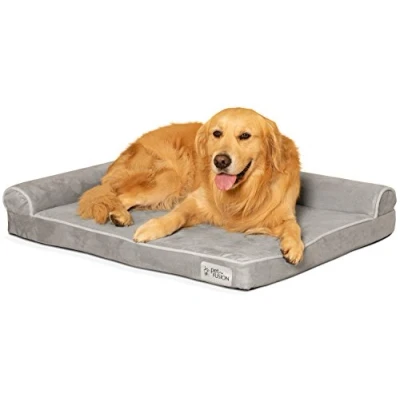 Image of PetFusion BetterLounge Orthopaedic Dog Bed Memory Foam Pet with Waterproof Liner and Removable Cover Comfortable Soft for Dogs Large (91x71x15 cm)