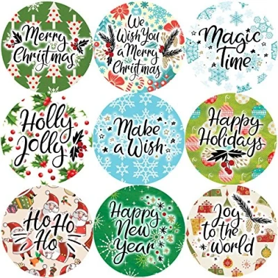 Image of 144 Christmas Greetings 30mm School Reward Stickers for Teachers or Parents