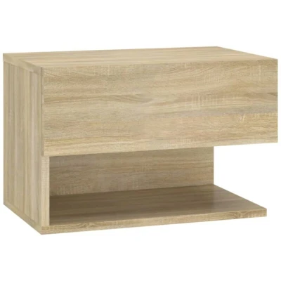 Image of vidaXL Wall mounted Bedside Cabinet Sonoma Oak