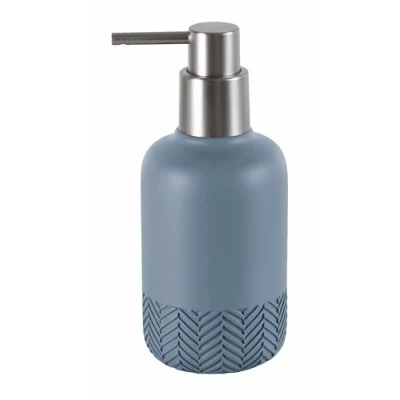 Image of Kleine Wolke Herringbone soap dispenser, accessories, colour: Mare, material: polyresin