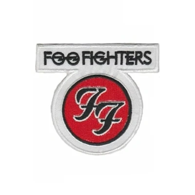Image of Foo Fighters Us Rockband Silver Patch Badge Embroidered Iron on Applique Accessory