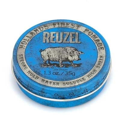Image of Reuzel Blue Strong Hold Water Soluble Pomade, Hair Wax For Men, 35 g