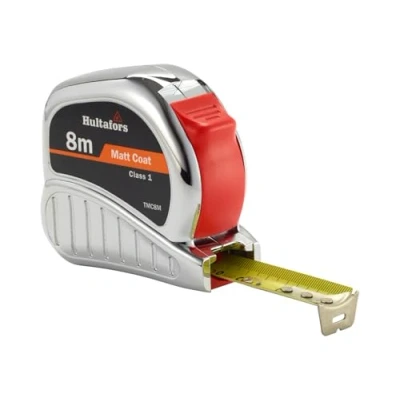 Image of Hultafors 368203 &quot;TMC 8M&quot; Short Steel Tape Silver/Grey