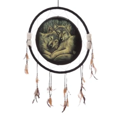 Image of Puckator DCPA04E Lisa Parker Loyal Companions Wolf Dreamcatcher 62cm