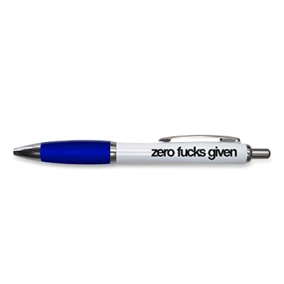 Image of Tongue in Peach Funny Novelty Push Pen Gift Ballpoint Pens Work Colleague Leaving Present Zero Given Joke Stationary BLUE PP72
