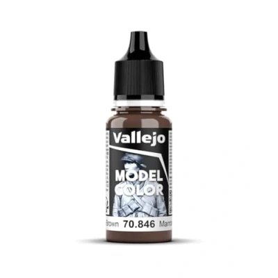 Image of Vallejo VJ70846 Model Color 17 ml Acrylic Paint Mahogany Brown