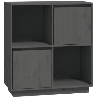 Image of vidaXL Sideboard Grey 74x35x80 cm Solid Wood Pine