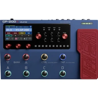 Image of Valeton Guitar Pedal Multi Effects Processor Bass Amp Modeling IR Cabinets Simulation with FX Loop MIDI I/O Expression Stereo OTG USB Audio Interface GP 200X