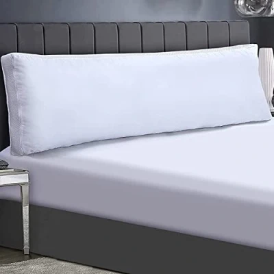 Image of YORKSHIRE HOMEWARE Hypoallergenic Breathable Bolster Long Pillows for Reading Sleeping Maternity Pregnancy Full Body Support with Air Mesh Sides Prevent Overheating (AirMesh Single 4.6ft Pillow)