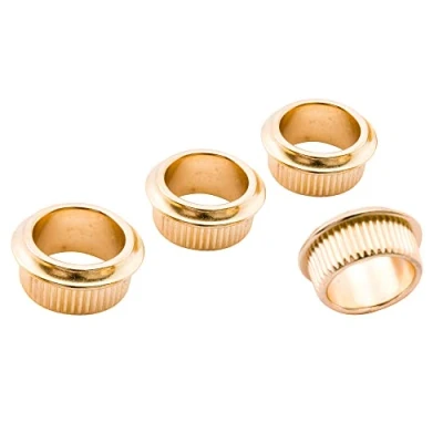 Image of Musiclily Pro 18mm Bass Tuner Bushings for Electric Open Style Tuning Pegs Machine Heads, Gold (Set of 4)