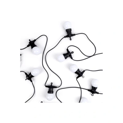 Image of Outdoor Festoon Light Frosted 20 Bulbs Set 3000K Integral LED