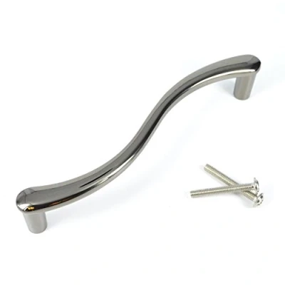 Image of Merriway BH06168 (4 Pcs) Cupboard Cabinet Handle Pull S Style, 128mm Black Nickel Pack of 4 Pieces