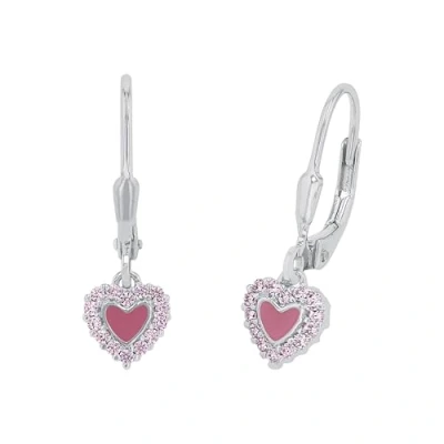 Image of Prinzessin Lillifee Orecchini a bottone per bambine in argento sterling 925, con zirconi sintetici, 0,8 cm, argento, fiore, forniti confezione regalo gioielli, 2027898