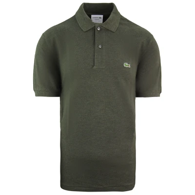 Image of Lacoste Classic Fit Mens Green Polo Shirt Cotton Size Small