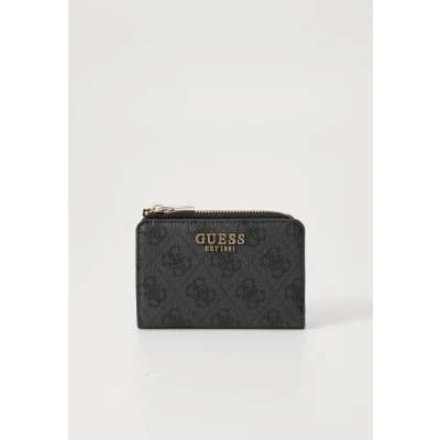 Image of Guess Laurel II ZIP Wallet, Women&#039;s, Size: One Size, Coal