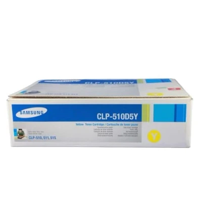 Image of Samsung Clp 510 510N Hi Capacity Yellow Laser Toner Colour Printer Cartridge (5000 Pages) 510D5Y/See