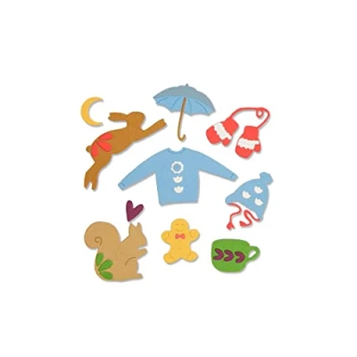 Image of Sizzix Thinlits Die Set 663412 Winter Elements by Lisa Jones, 10 Pack, One Size